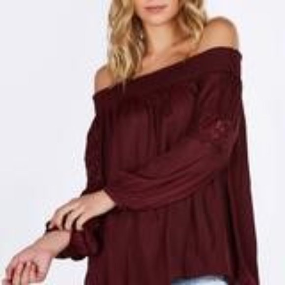 Mustard Seed Tops - (FREE W/PURCHASE) Off the Shoulder Top